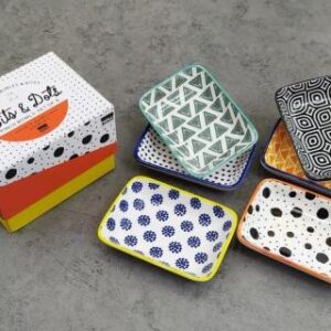 9.8*7.3*2CM/陶瓷味碟 6pcs/PLATILLO PARA CONDIMENTOS 6pcs