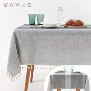 Mantel Elegancia con Encaje y Flecos – 140×180 cm (300GSM)