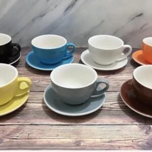 Set de Taza y Plato de Porcelana – Estilo Clásico para Café o Té