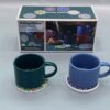 Set de 12 Piezas 6 tazas de 9x9x7 cm 6 platos 10 cm