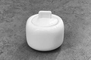 Azucarero de Porcelana 7.5cm – Diseño Compacto y Elegante