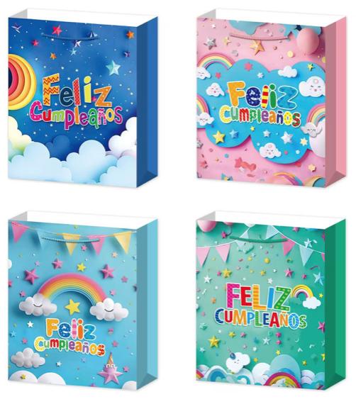 西语生日礼品袋-3D+撒粉30*42*12BOLSA DE REGALO