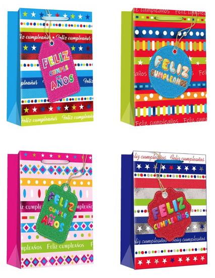 西语生日礼品袋-平版26*32*10.5BOLSA DE REGALO