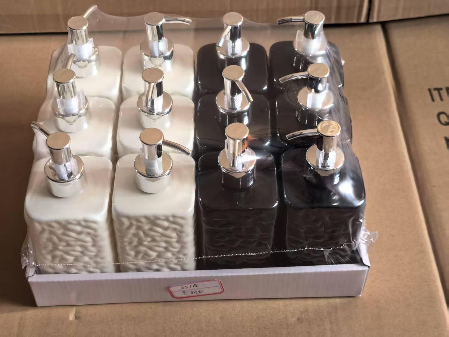 方形波纹沐浴露瓶BOTELLA DE GEL DE DUCHA 16 PCS