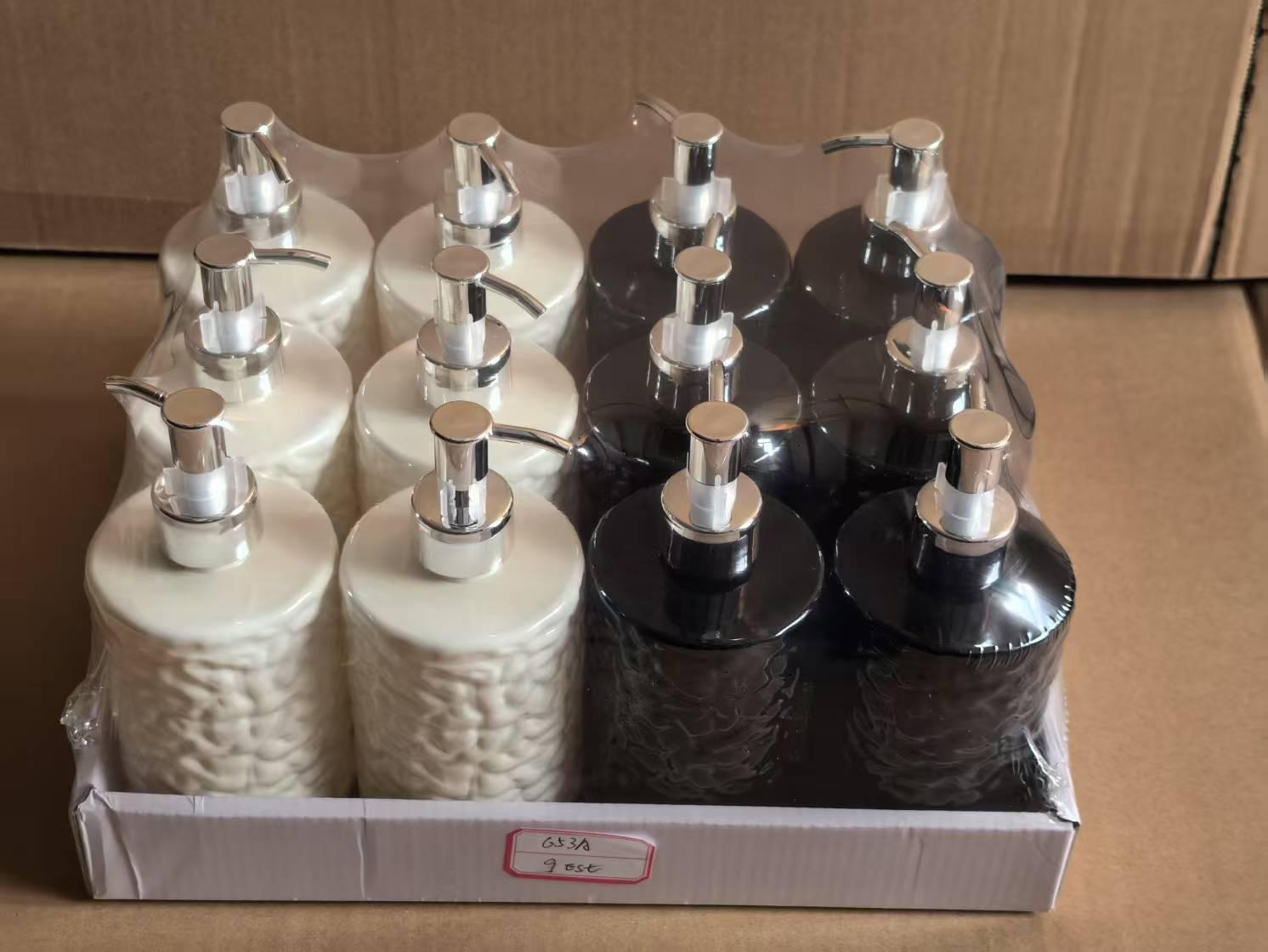 N-8654圆形波纹沐浴露瓶BOTELLA DE GEL DE DUCHA 16 PCS