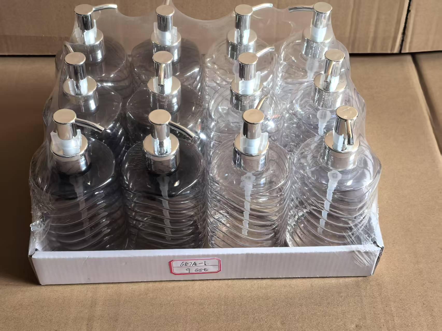 N-8658圆形斜纹沐浴露瓶BOTELLA DE GEL DE DUCHA 16 PCS