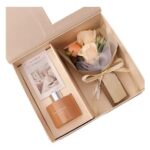 Aromatizador con Difusor en varillas y Rosas de Jabón con Caja de Regalo - Beige