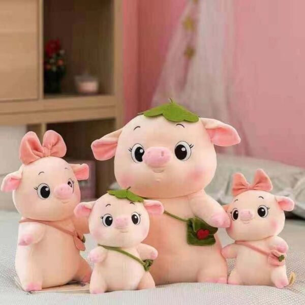 Peluche de Cerdo con Bolso Mediano
