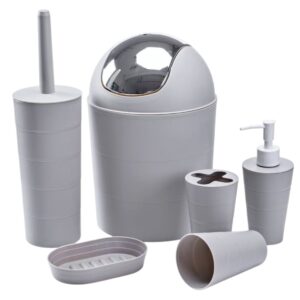 Set de Baño 6 Piezas Azul – Moderno y Funcional para Lavabo y Tocador