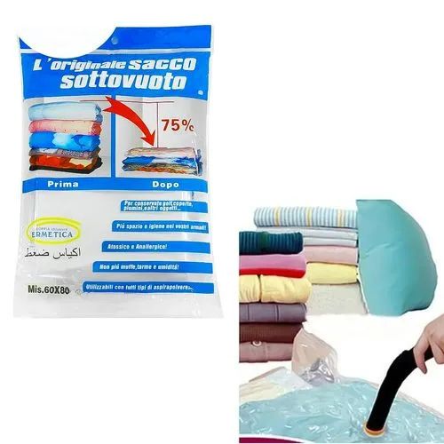 Bolsa de Vacío Transparente 60×80 cm – Resistente y Reutilizable