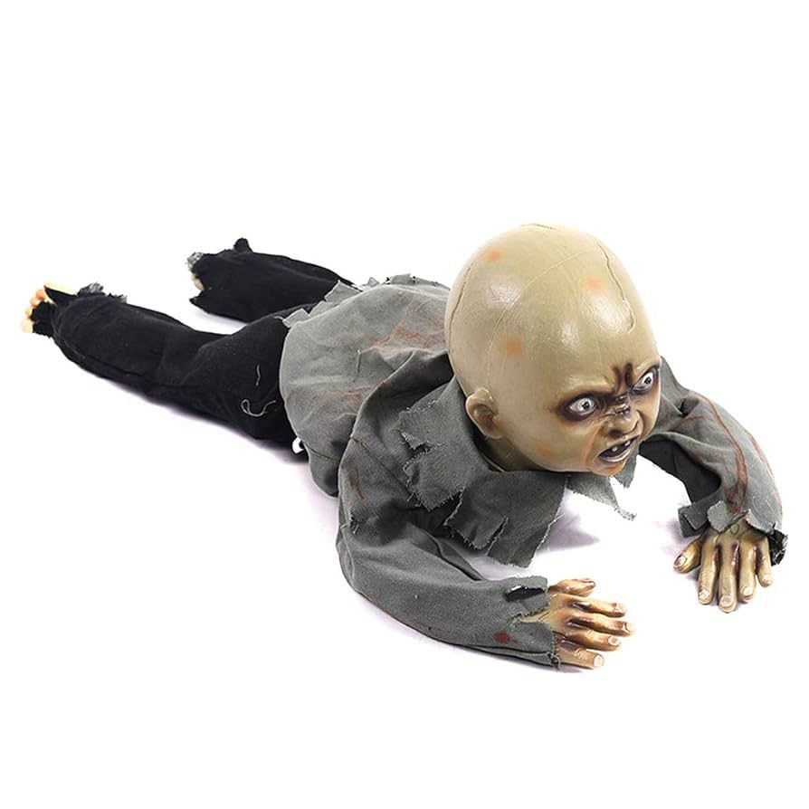 Bebé Fantasma que se Arrastra – Decoración Animada de Halloween