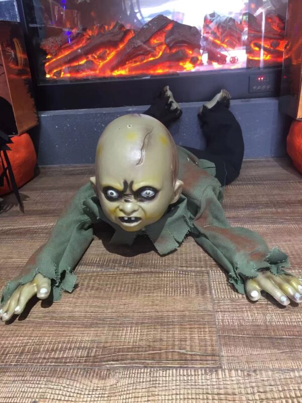Bebé Fantasma que se Arrastra – Decoración Animada de Halloween