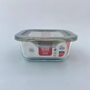 500ml Square crisper
13.2*5.5cm ,unit:Pcs
glass with PP lid