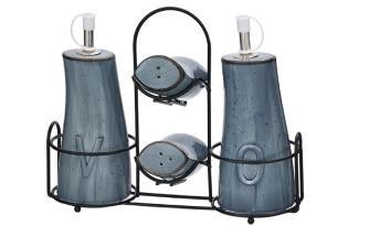 5.5”vinegar-V 5»oil-O 3»pepper-2 holes，调味瓶套装/Juego de botellas de condimento