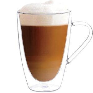 Double-walled cup
350ml 2pcs/box unit:box
with handle 
9*13.3cm