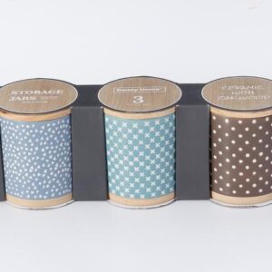 3pcs Castor 
3pcs/color box, Unit:set
Cans：10*10*11cm,1299g
Porcelain