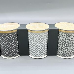 3pcs Castor 
3pcs/color box, Unit:set
Cans：10*10*11cm,1299g
Porcelain