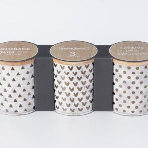 3pcs Castor 
3pcs/color box, Unit:set
Cans：10*10*11cm,1299g
Porcelain