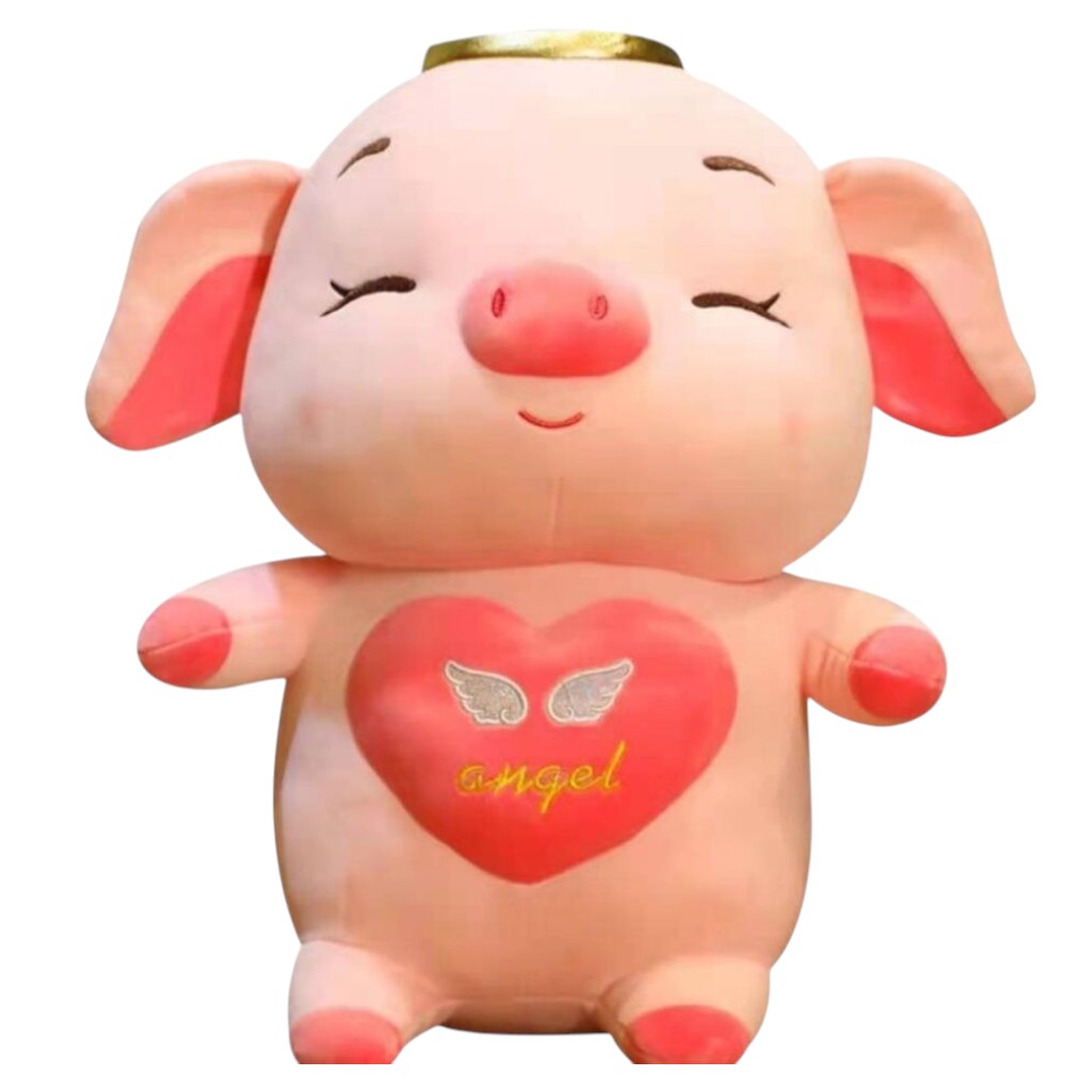 Peluche Cerdito Ángel – Con Alas y Aureola