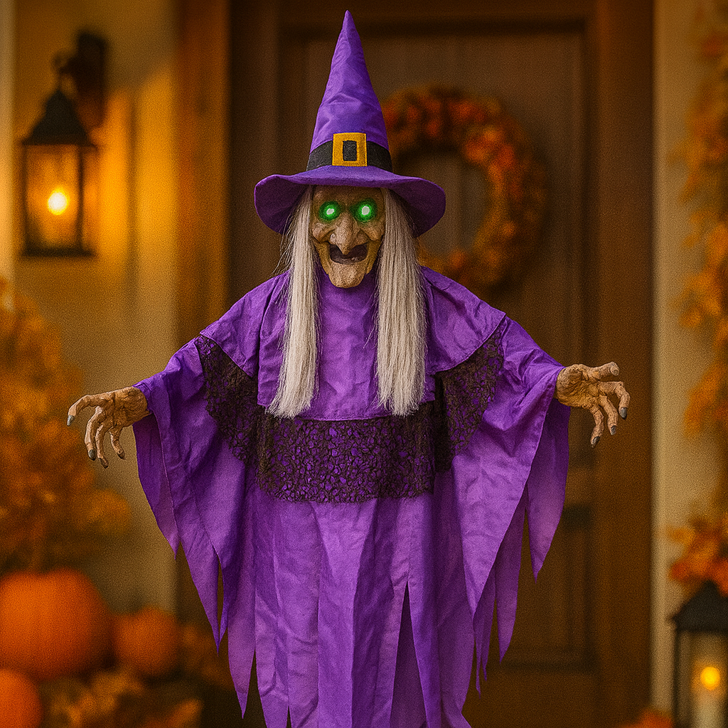 Bruja Colgante de Halloween – Adorno Terrorífico para Decoración de Techo o Puertas