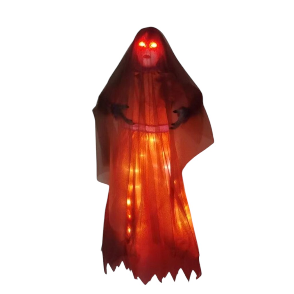 Fantasma Mujer Colgante – Decoración de Halloween con Estilo Terrorífico