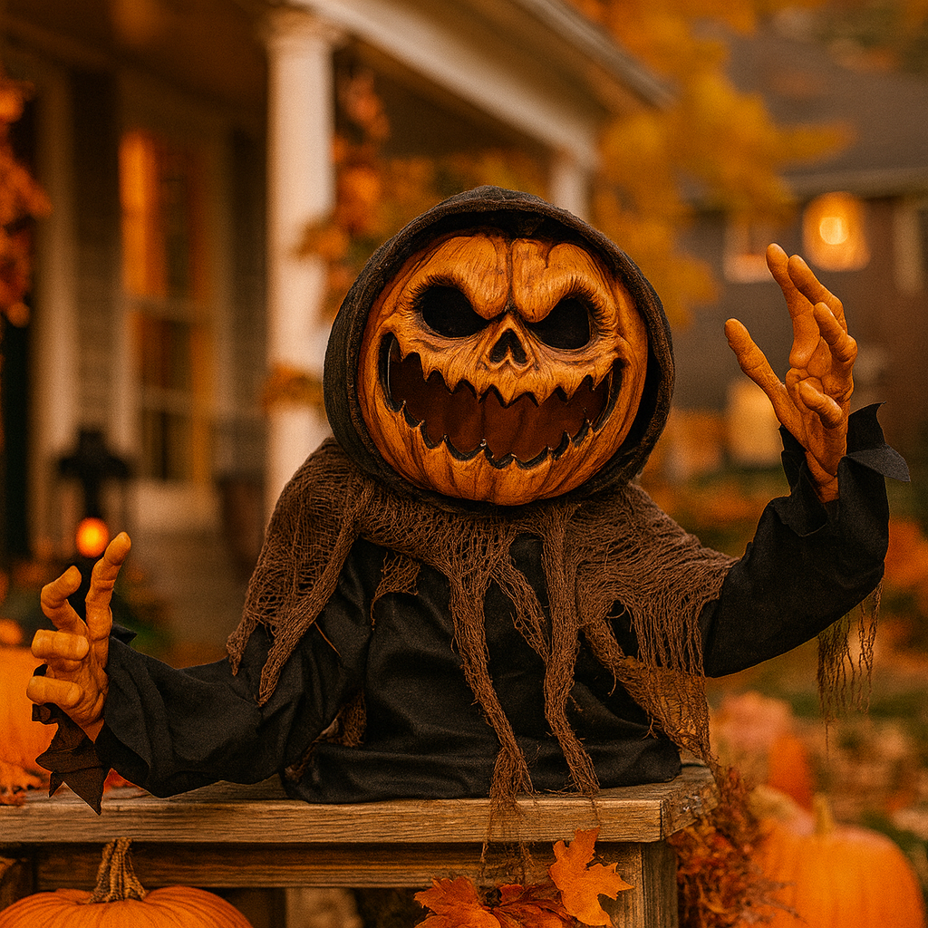 Calabaza de Halloween Decorativa – Modelo de Medio Cuerpo