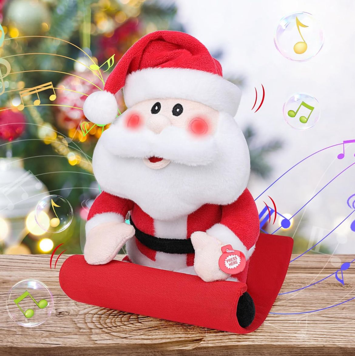 Papá Noel en Trineo – Juguete Decorativo Festivo para Navidad