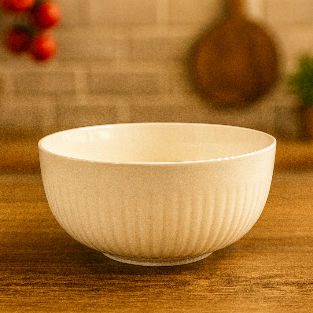 Bowl de Cerámica Blanca 15×8 cm Vajilla de Cocina Decorativa