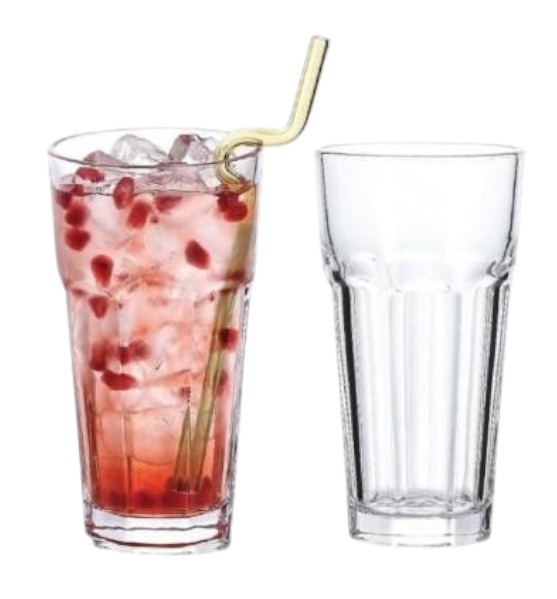 Set de 6 Vasos de Vidrio – 456 ml (Diseño Elegante y Resistente)