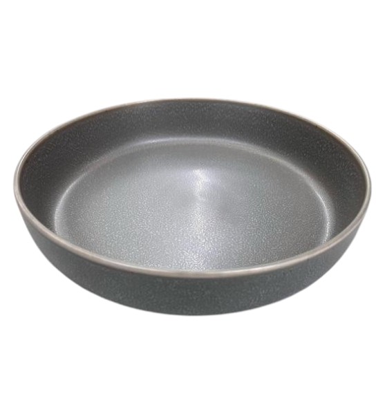 Plato Hondo de Porcelana – Negro 24 x 5 cm