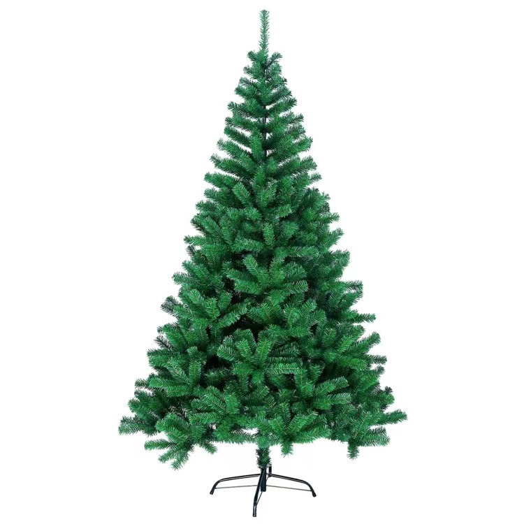 Árbol de Navidad Verde 210 cm, 580 Ramas, Base de Hierro