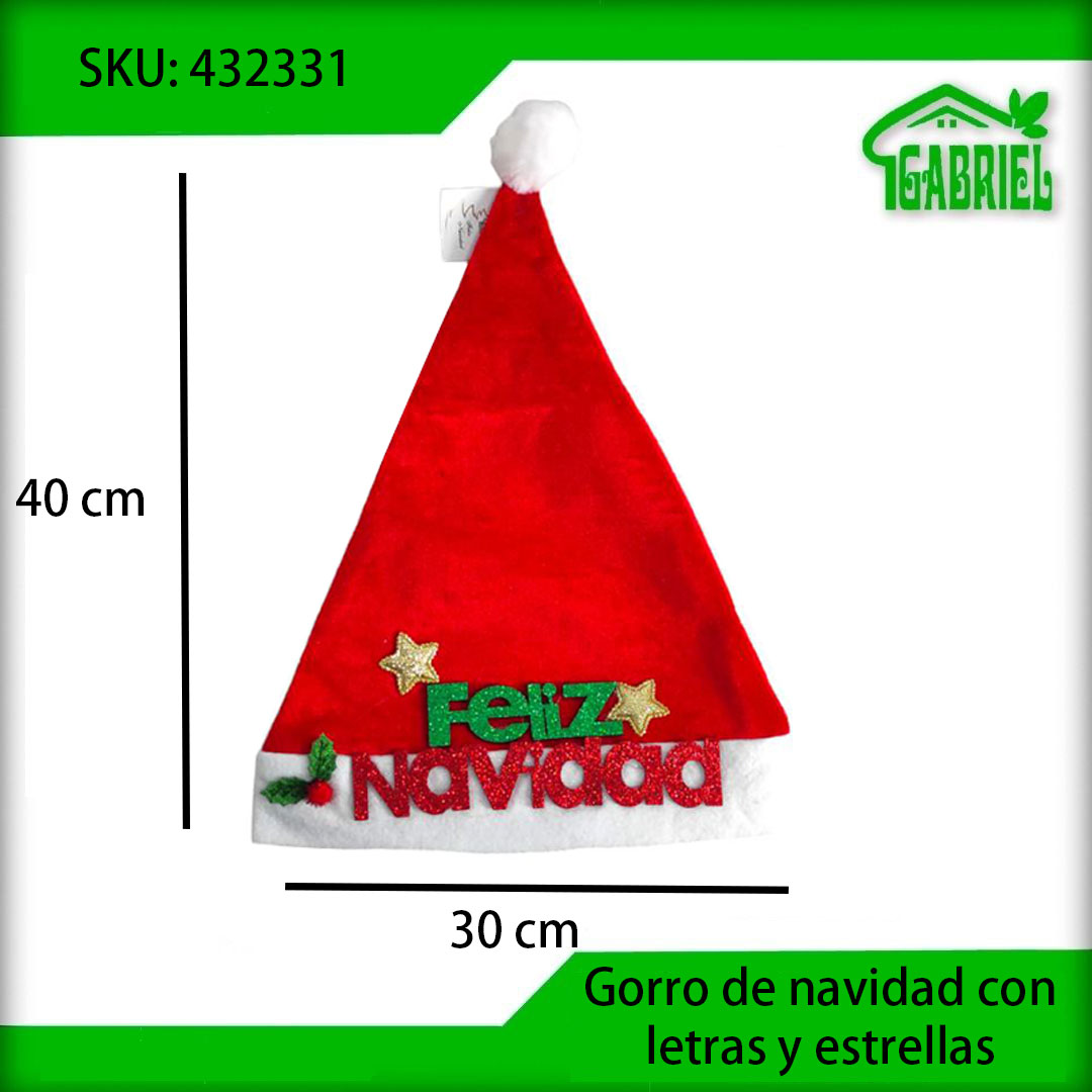 Gorro de Navidad con Frase y Estrellas