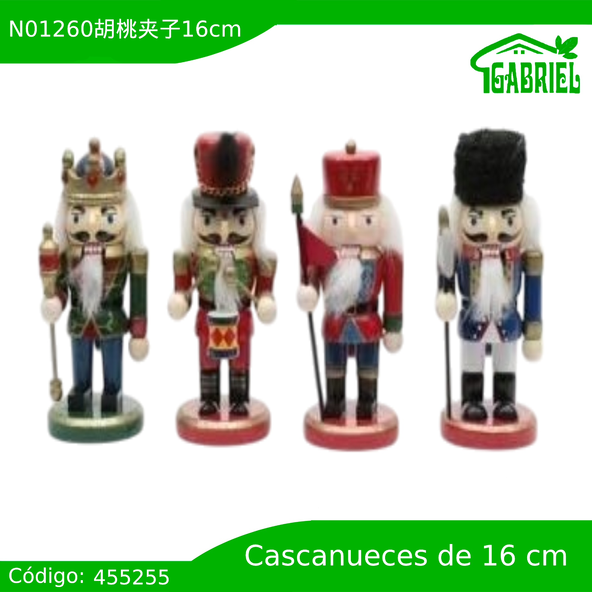 Cascanueces Figura de Navidad Adorno Cascanueces Navideño Casca nuez 16 cm