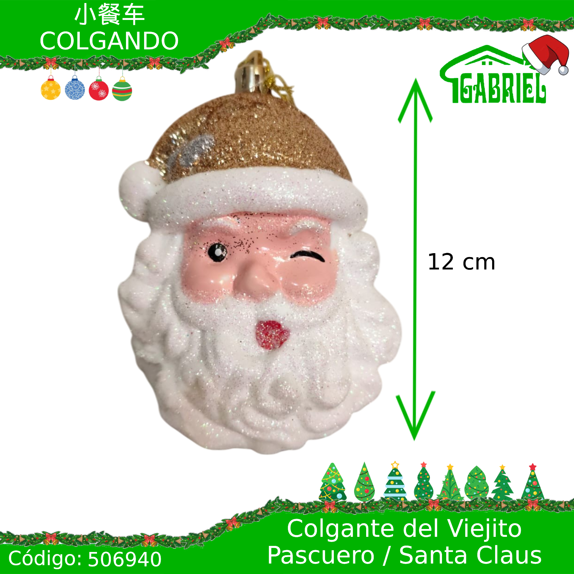 Colgante para Árbol de Navidad – Santa Claus
