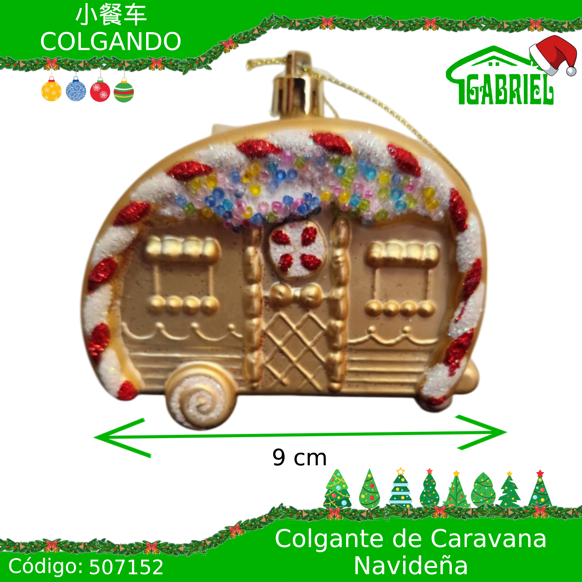 Colgante para Árbol de Navidad – Remolque Caramelo