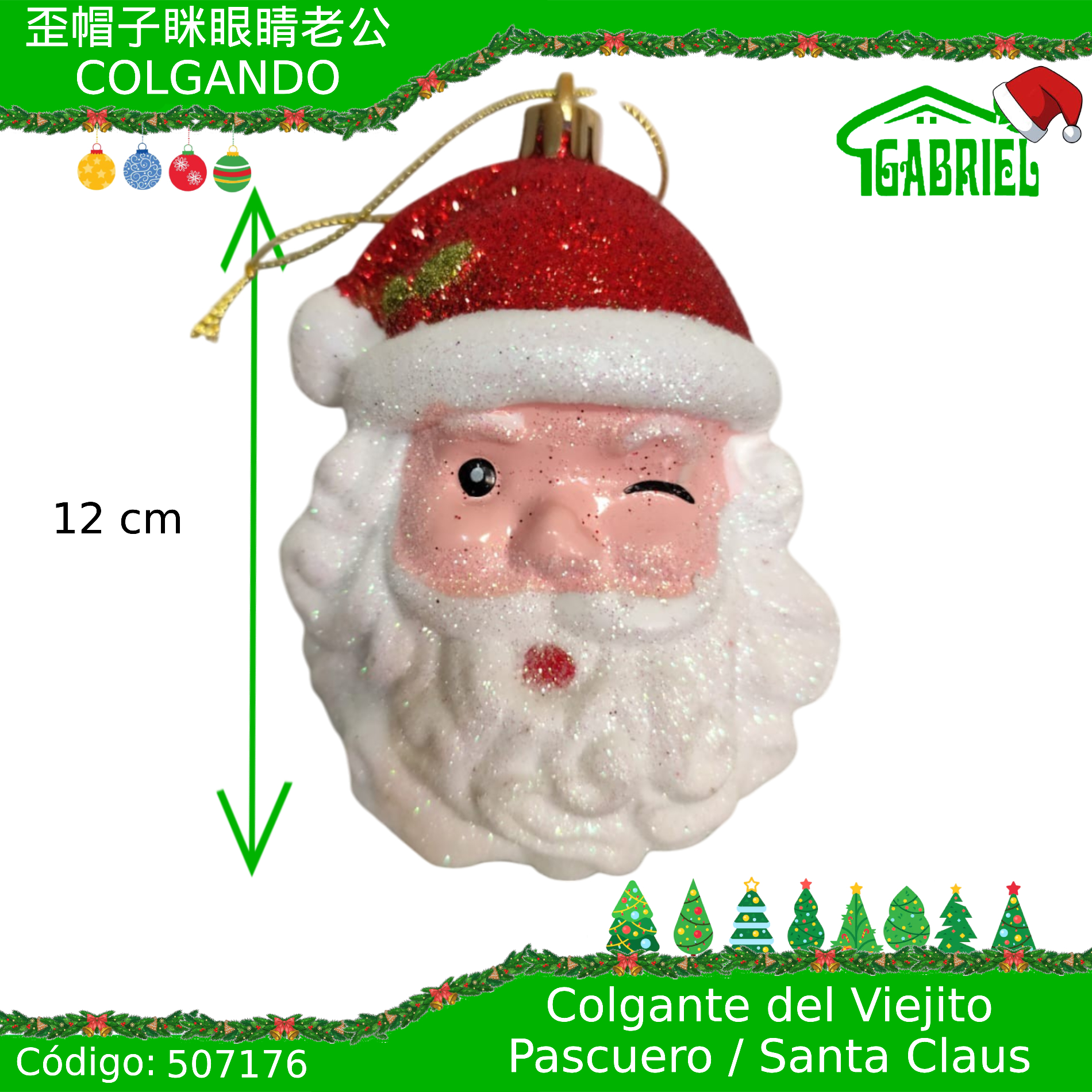 Colgante para Árbol de Navidad – Viejito Pascuero