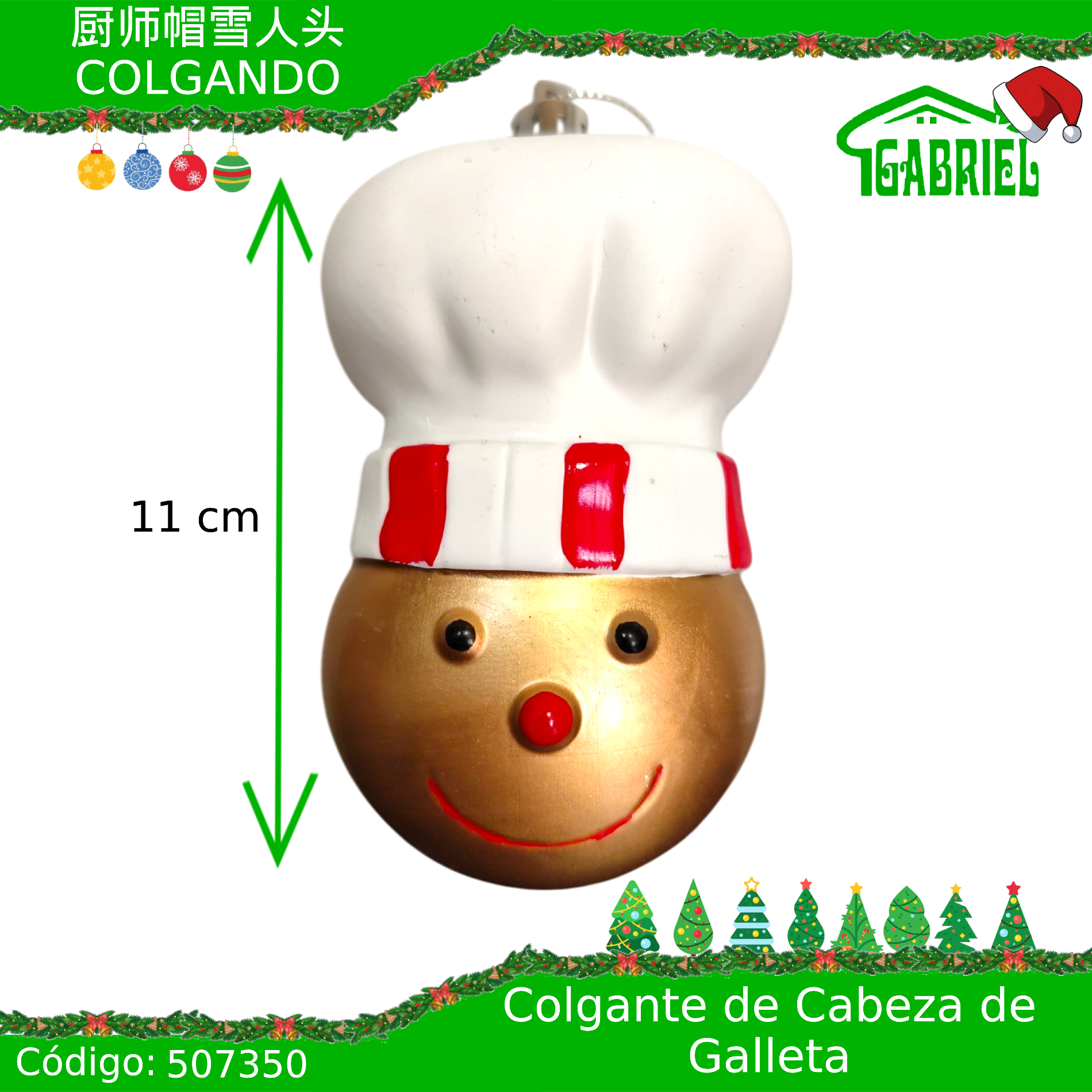 Colgante para Árbol de Navidad – Galleta de Jengibre