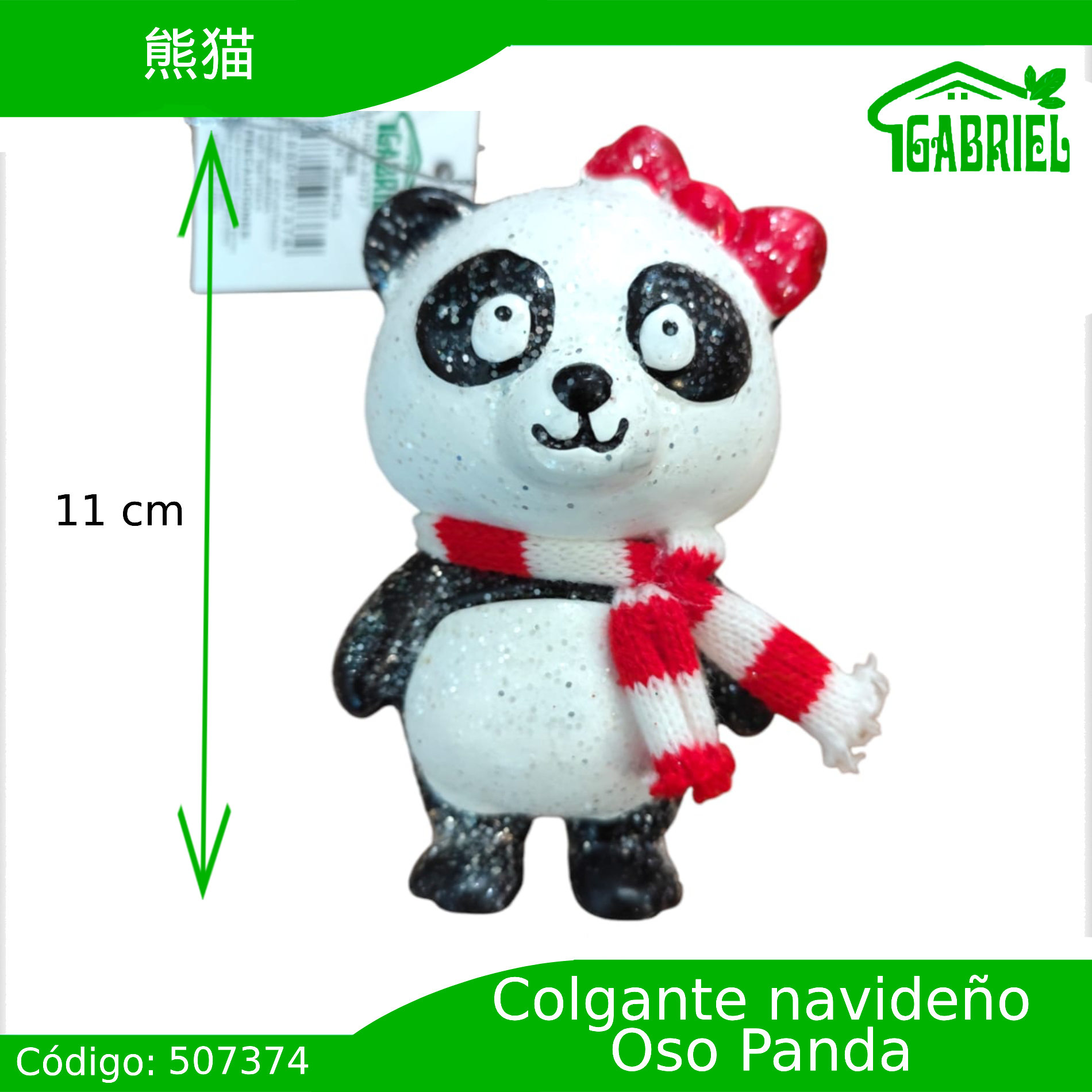 Colgante para Árbol de Navidad – Oso Panda