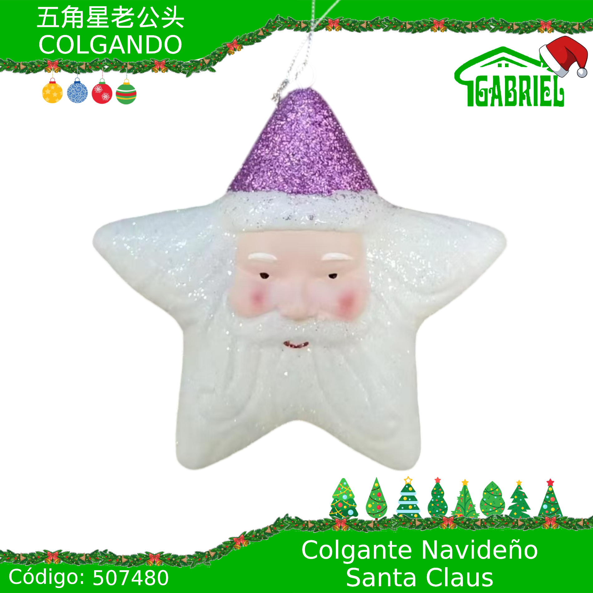 Colgante para Árbol de Navidad – Estrella