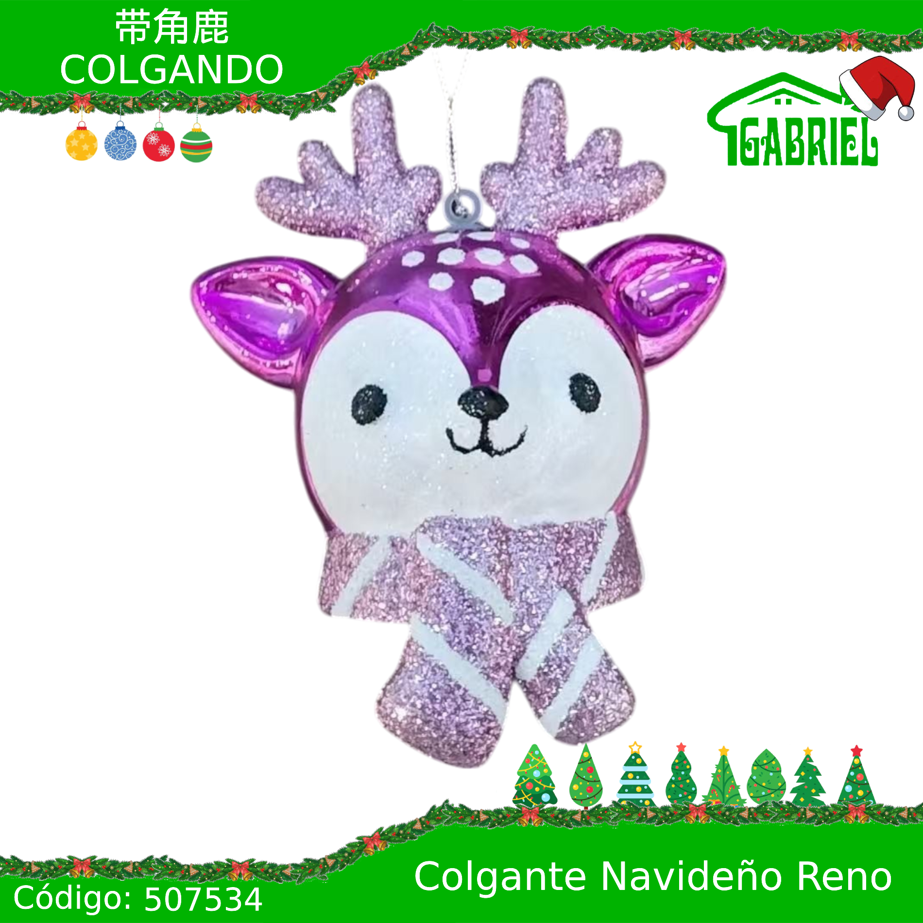 Colgante para Árbol de Navidad – Reno