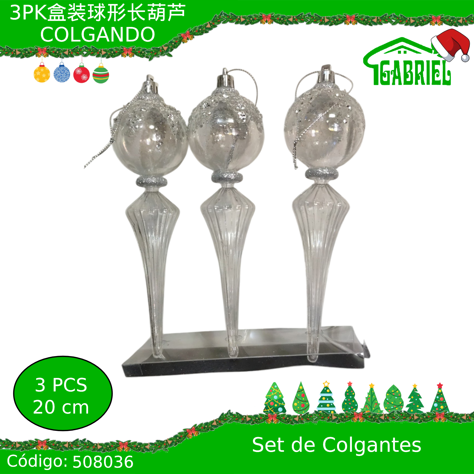 Set de Colgantes para Árbol de Navidad – Decoración