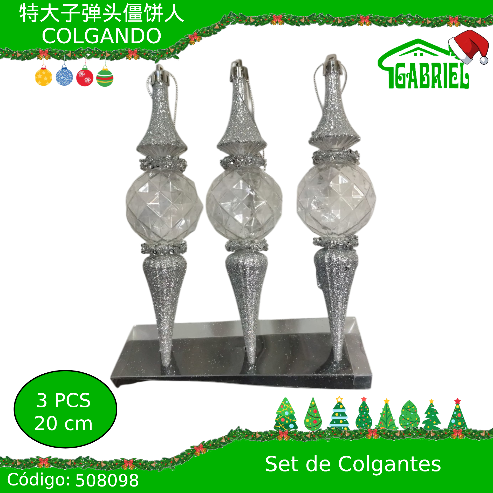 Set de Colgantes para Árbol de Navidad – Decoración