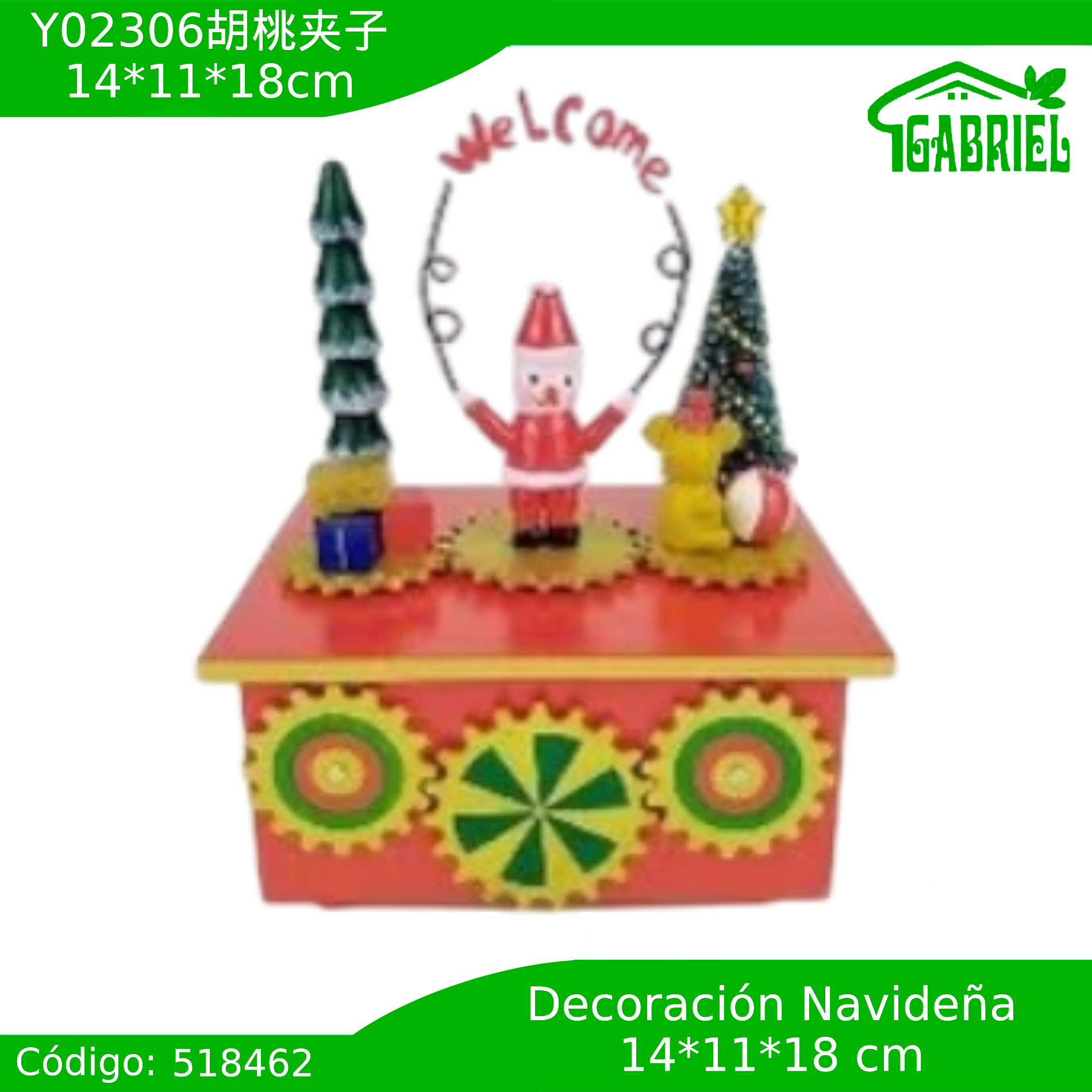 Decoración para Navidad 14x11x18 cm
