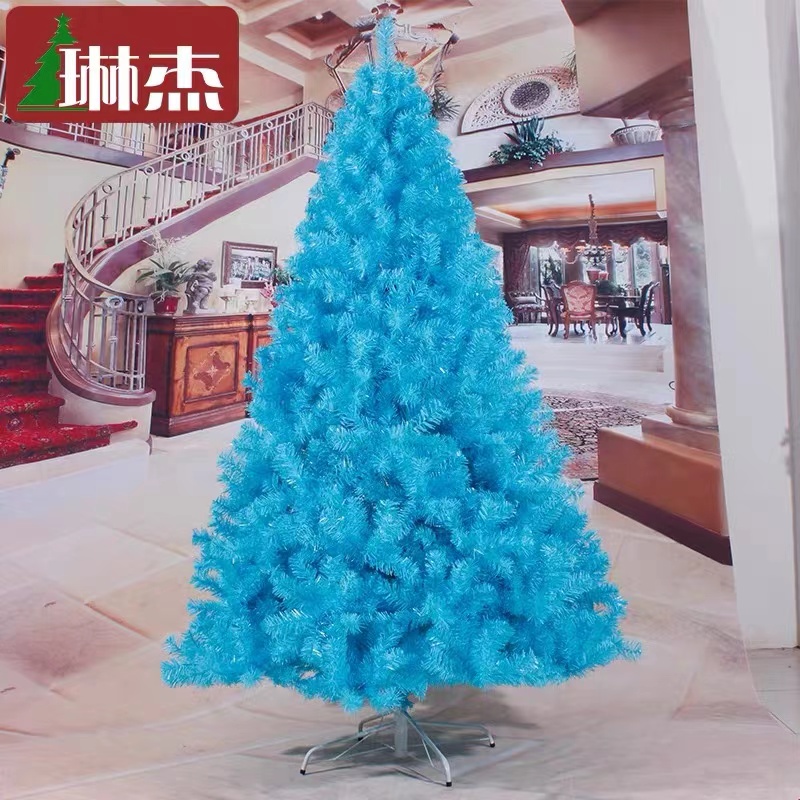 Árbol de Navidad Azul 150 cm, 230 Ramas, Base de Plástico
