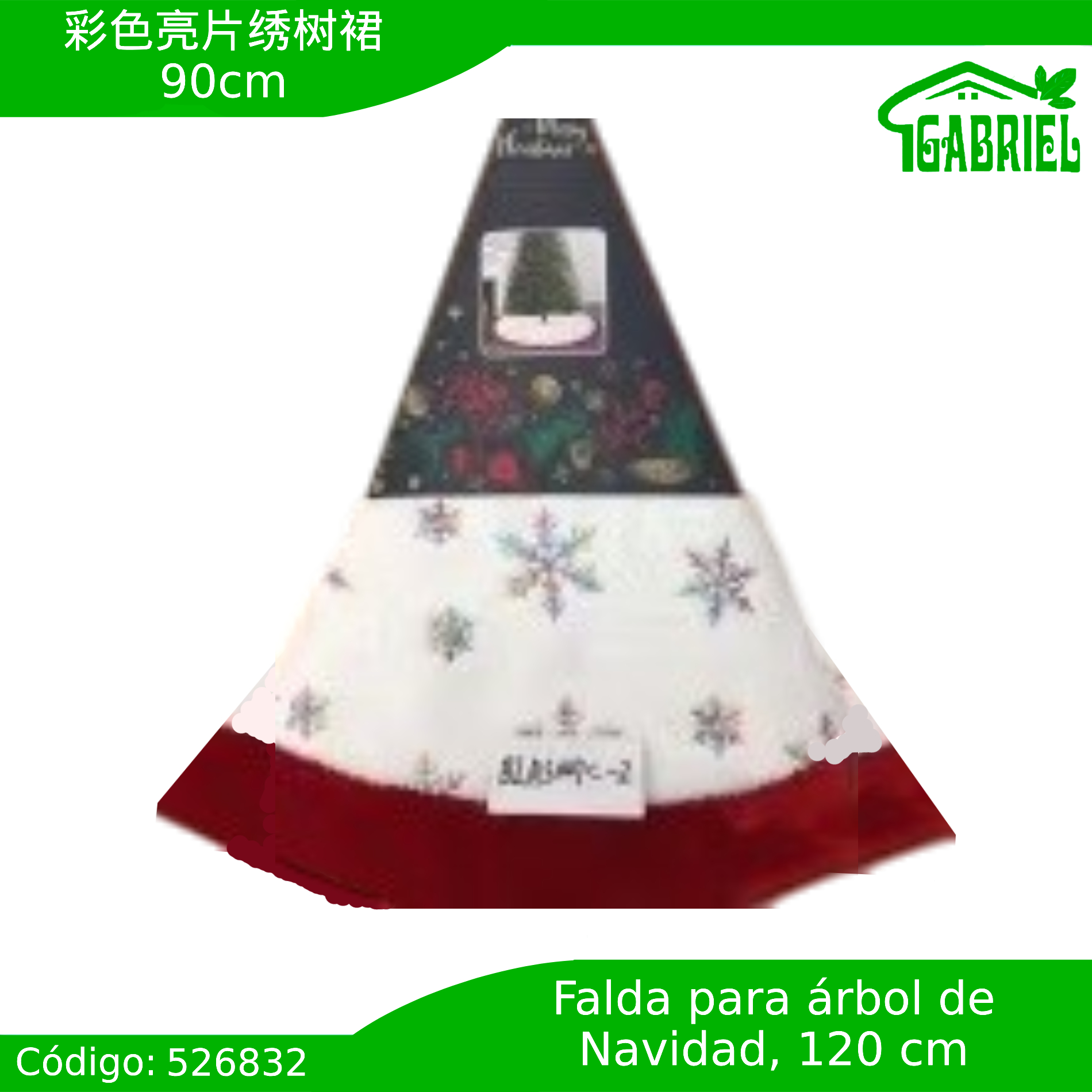 Alfombra Falda de Árbol de Navidad 90 cm