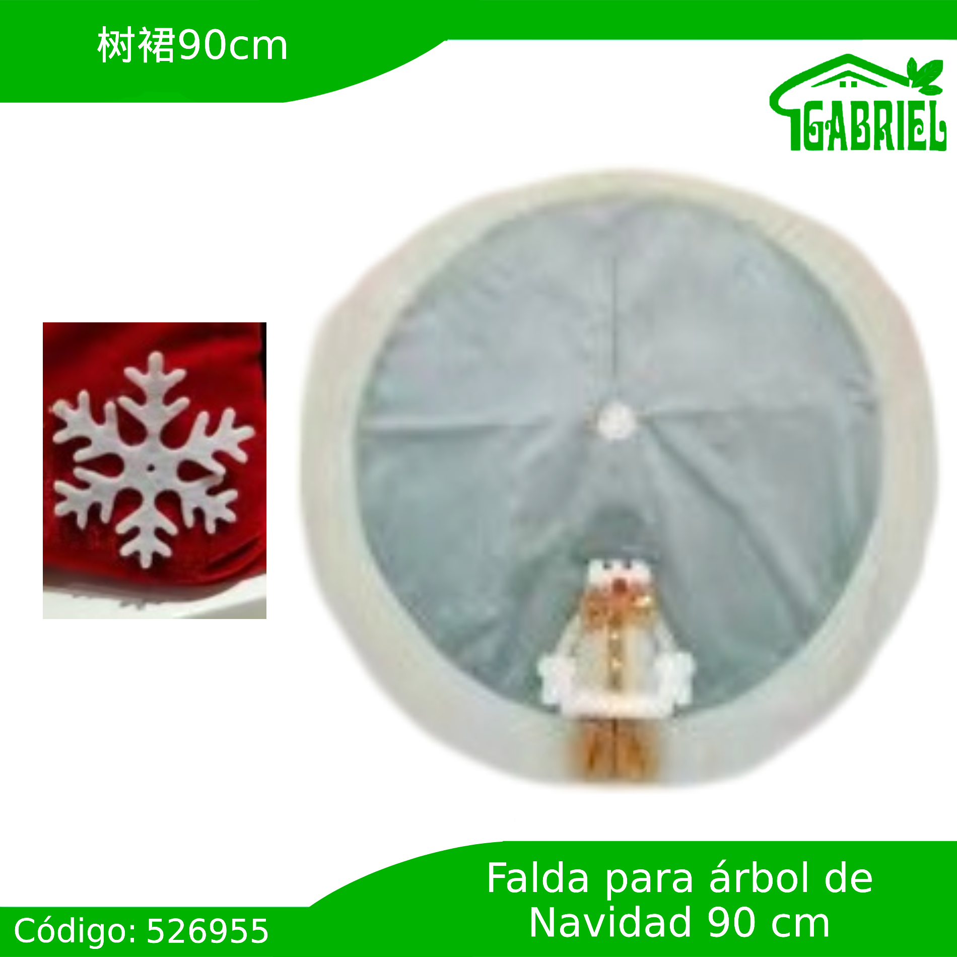 Alfombra Falda de Árbol de Navidad 90 cm