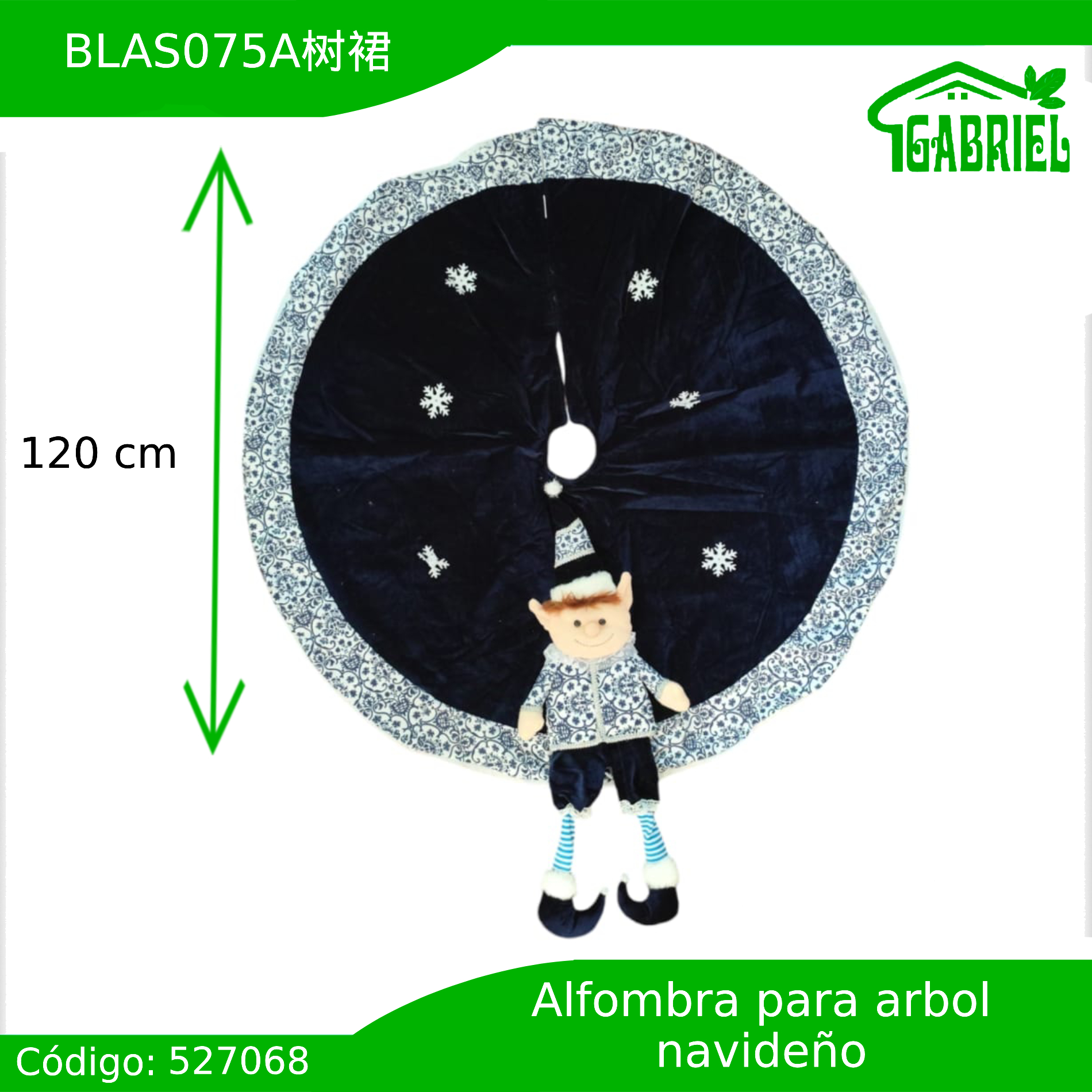 Alfombra Falda de Árbol de Navidad 120 cm