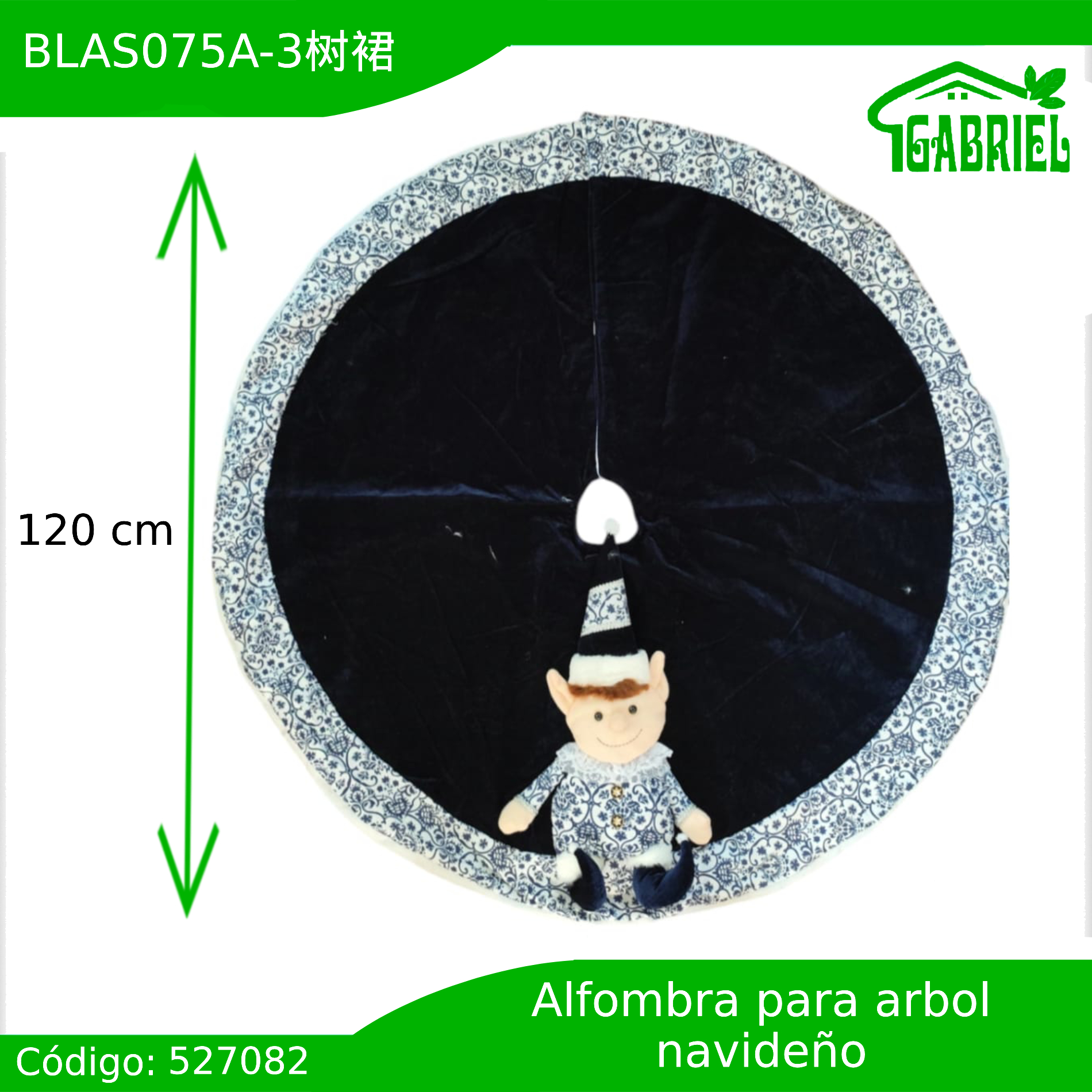 Alfombra Falda de Árbol de Navidad 120 cm