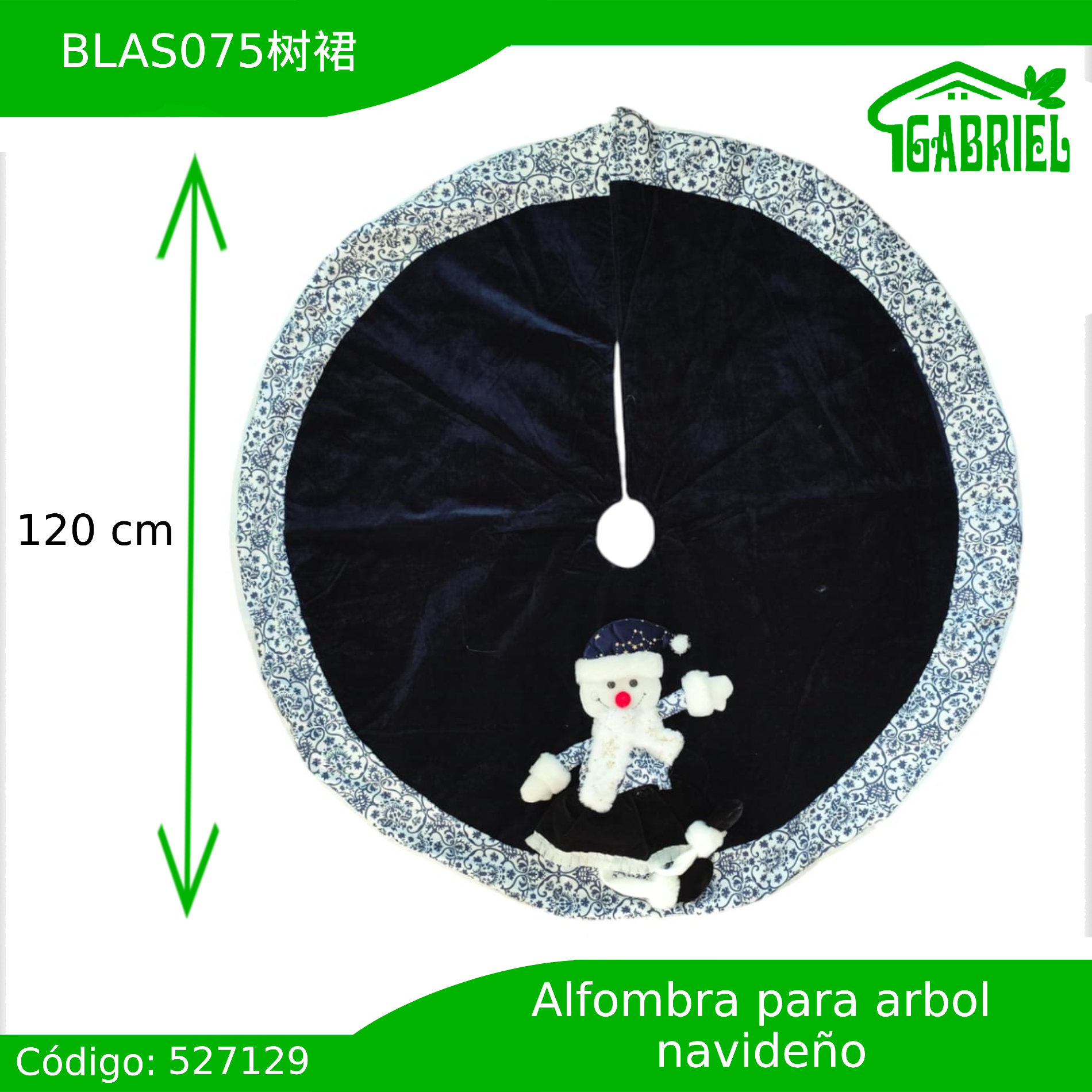 Alfombra Falda de Árbol de Navidad 120 cm
