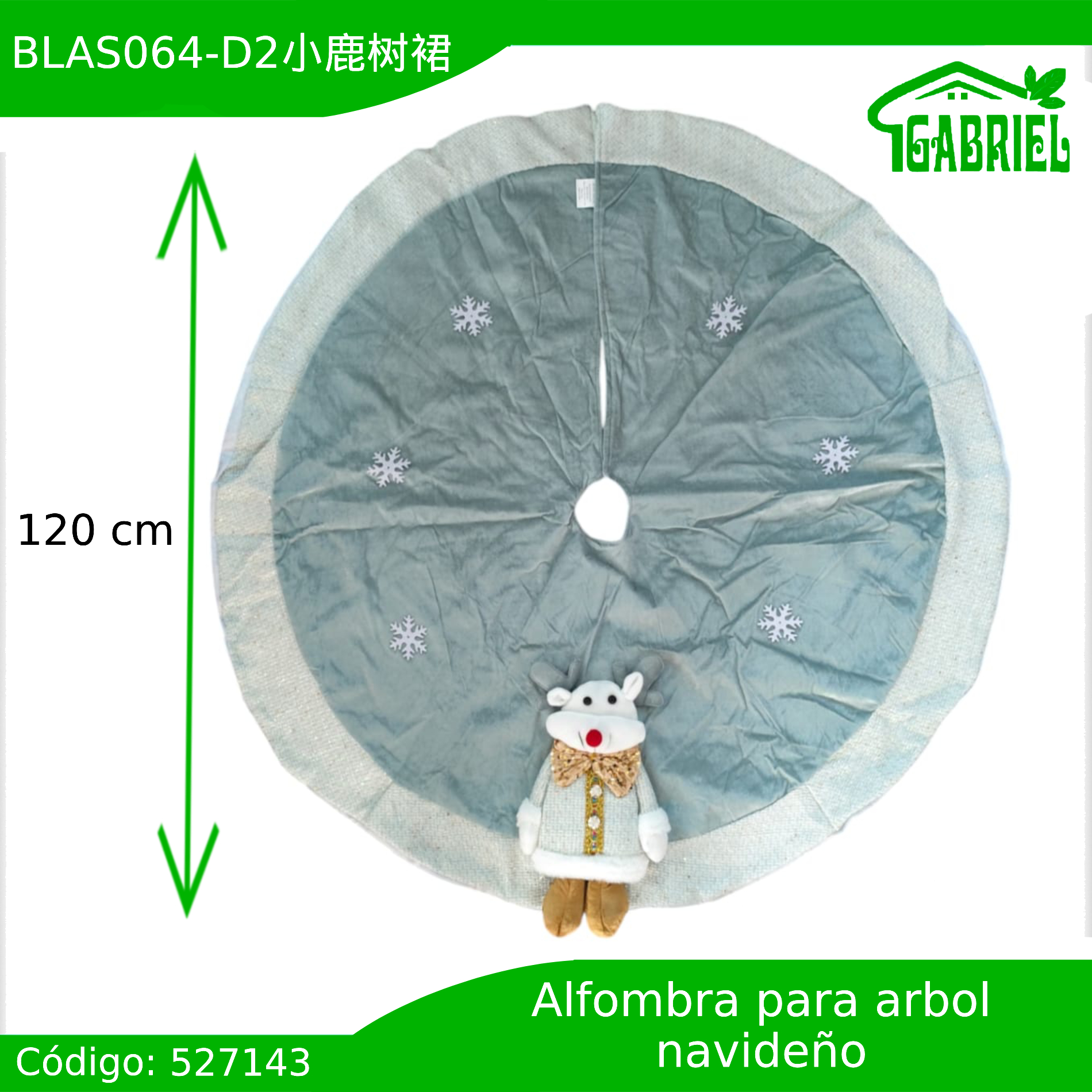 Alfombra Falda de Árbol de Navidad 120 cm